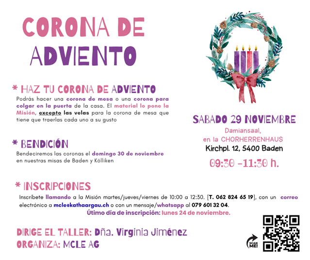 Corona de adviento.